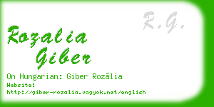 rozalia giber business card